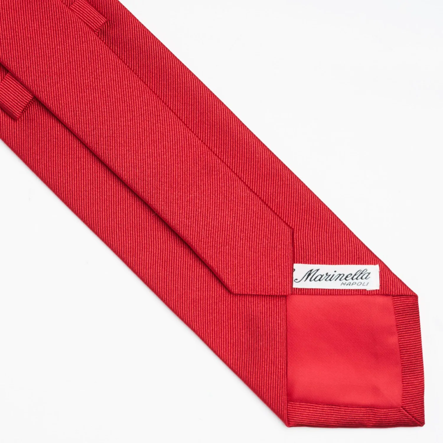 Red Sartorial Jacquard Silk Tie - Solid Color>E.Marinella Store