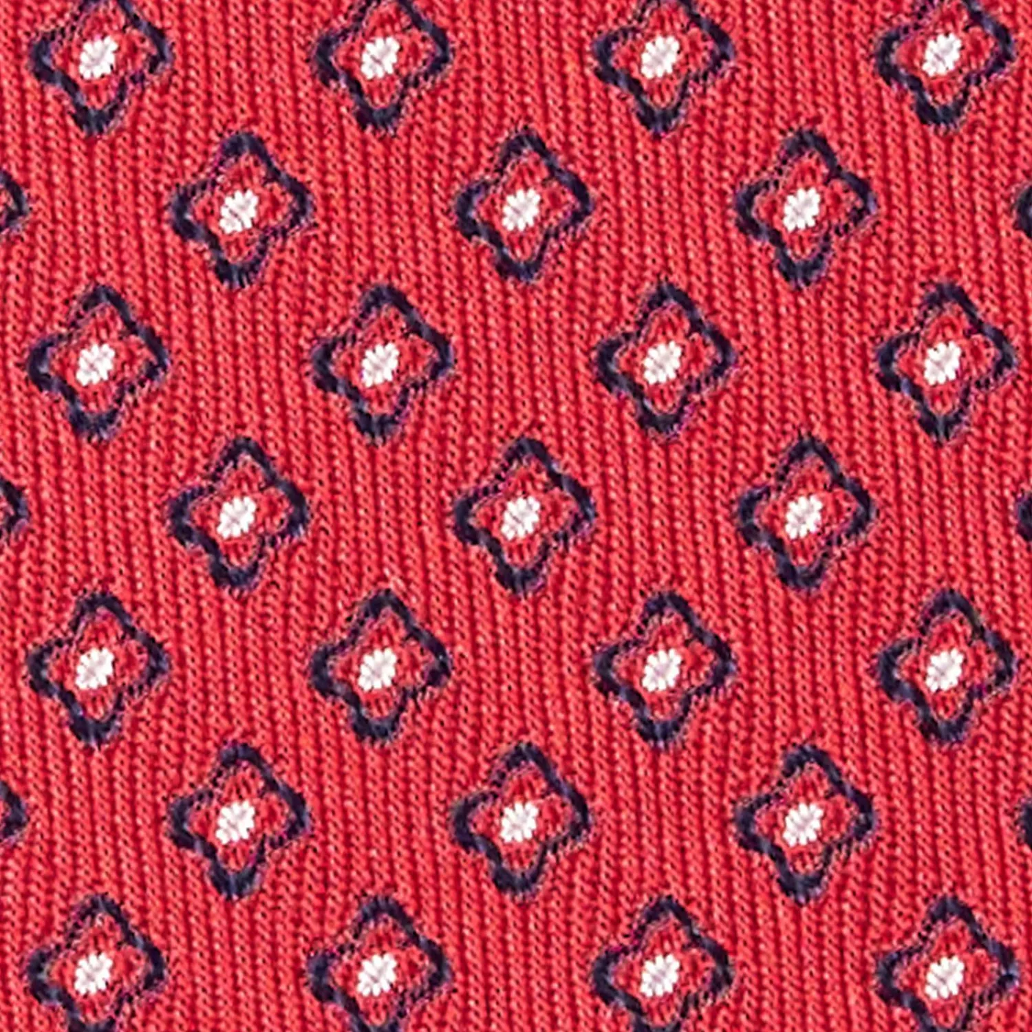 Red Sartorial Jacquard Silk Tie - Small Geometric Pattern>E.Marinella Cheap