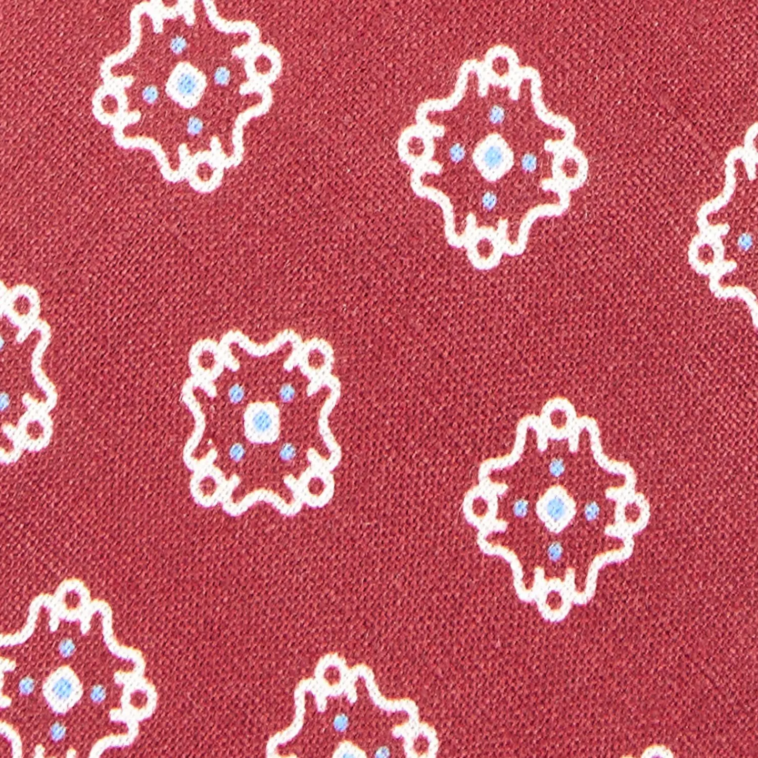 Red Sartorial Linen Tie - Large Flower Pattern>E.Marinella Fashion