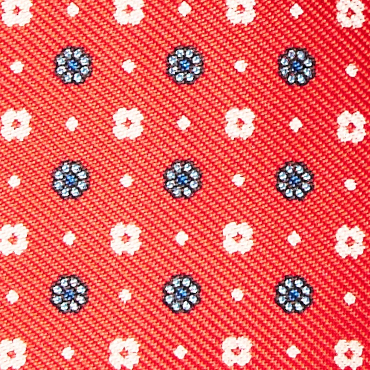 Red Silk Bowtie To Self-Tie - Small Flower Pattern>E.Marinella Outlet