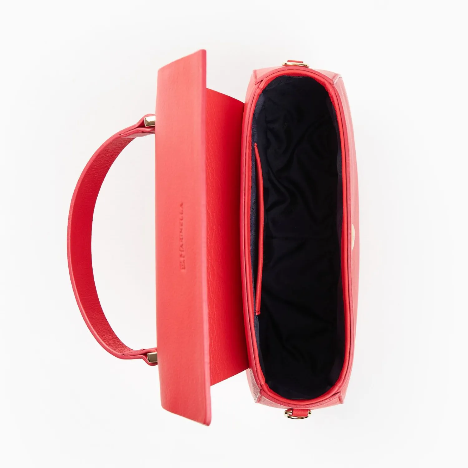 Red Smooth Leather Cleo Bag>E.Marinella New