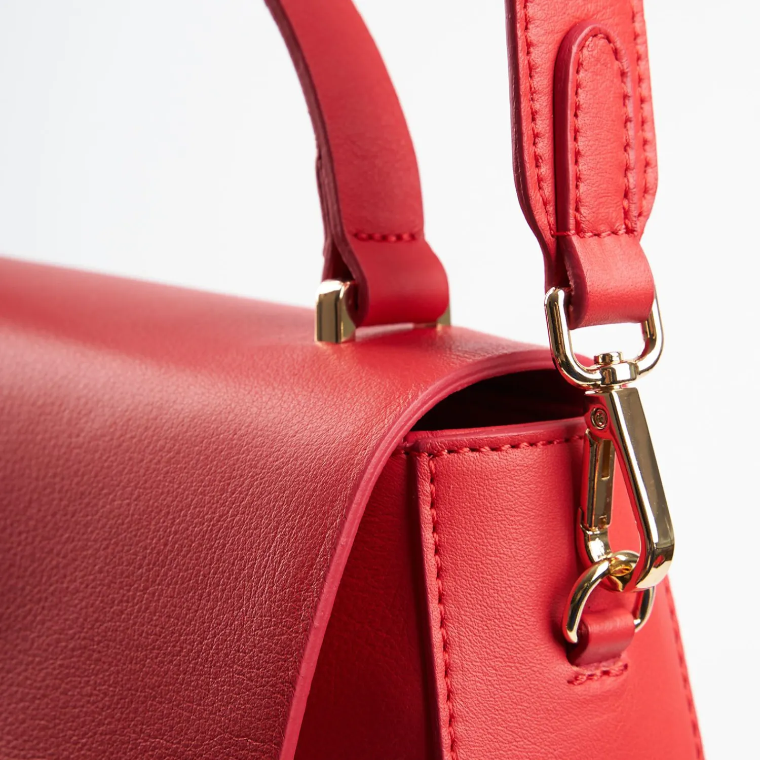 Red Smooth Leather Cleo Bag>E.Marinella New