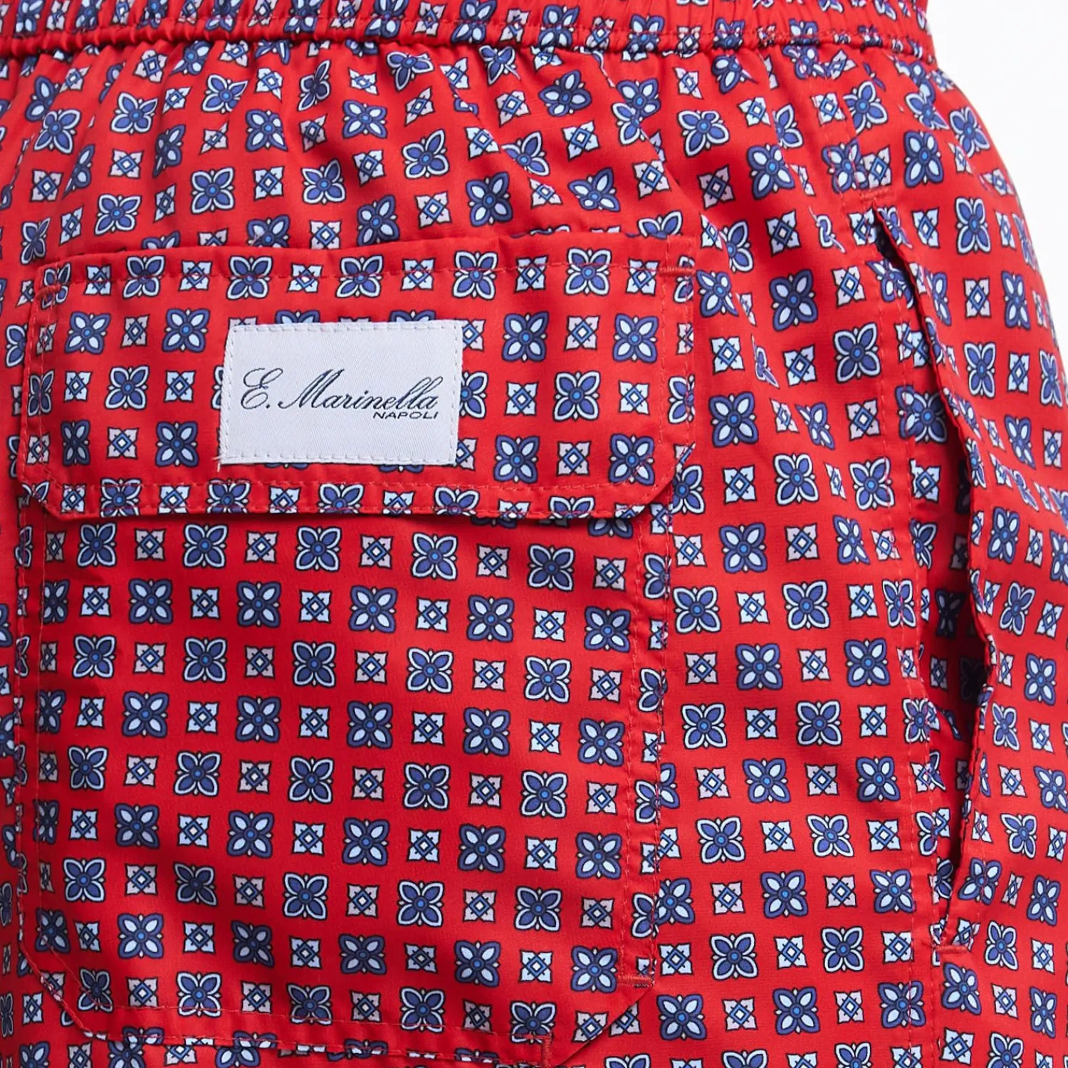 Red Swim Short - Large Flower Pattern>E.Marinella Outlet