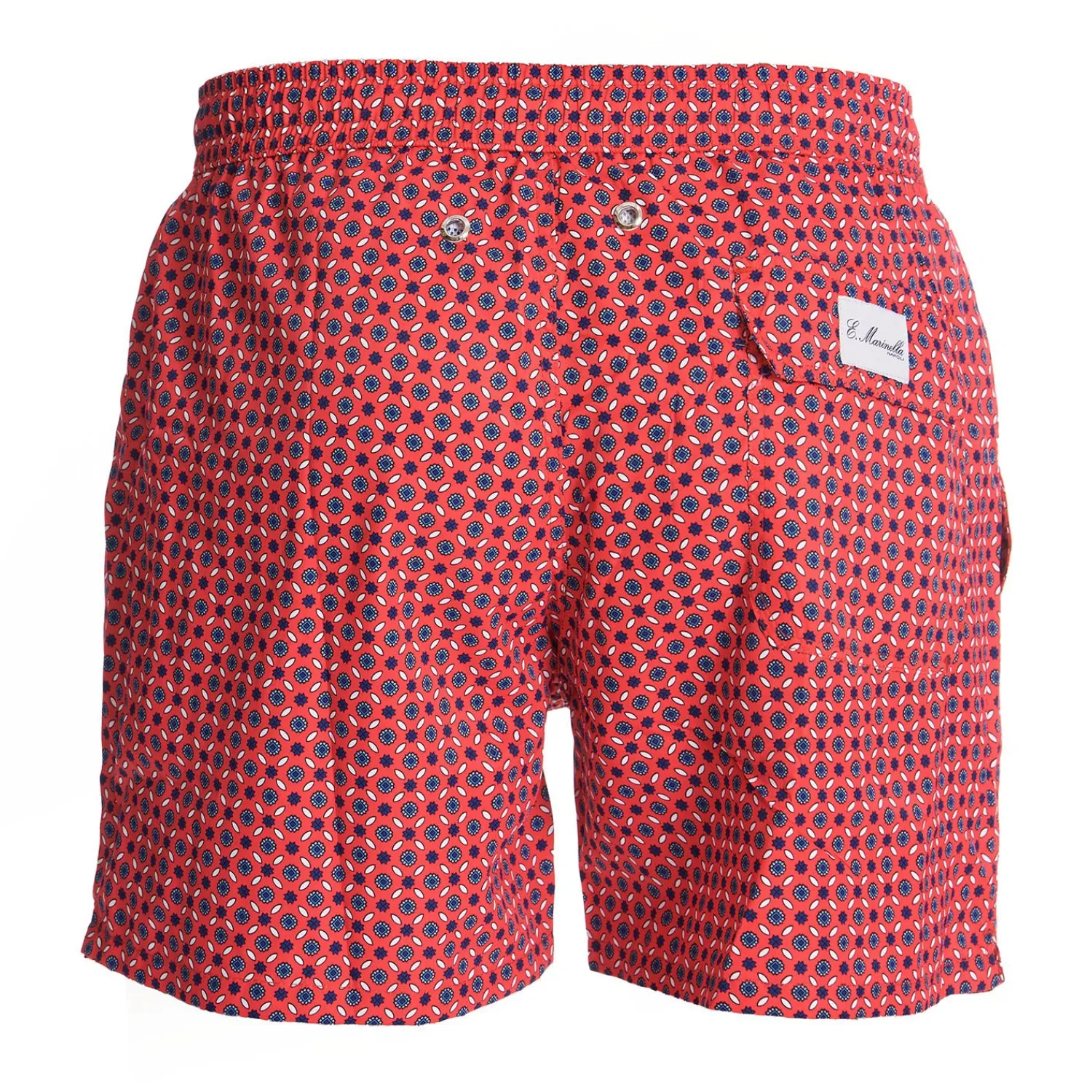 Red Swim Shorts- Large Patterns>E.Marinella Fashion