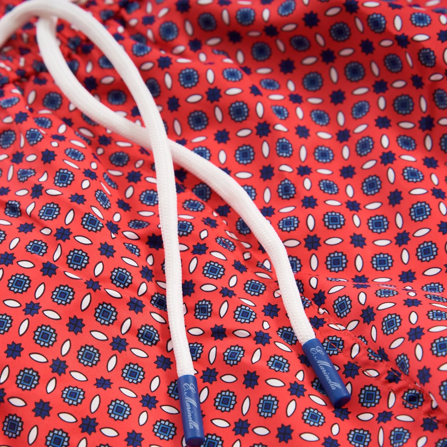 Red Swim Shorts- Large Patterns>E.Marinella Fashion
