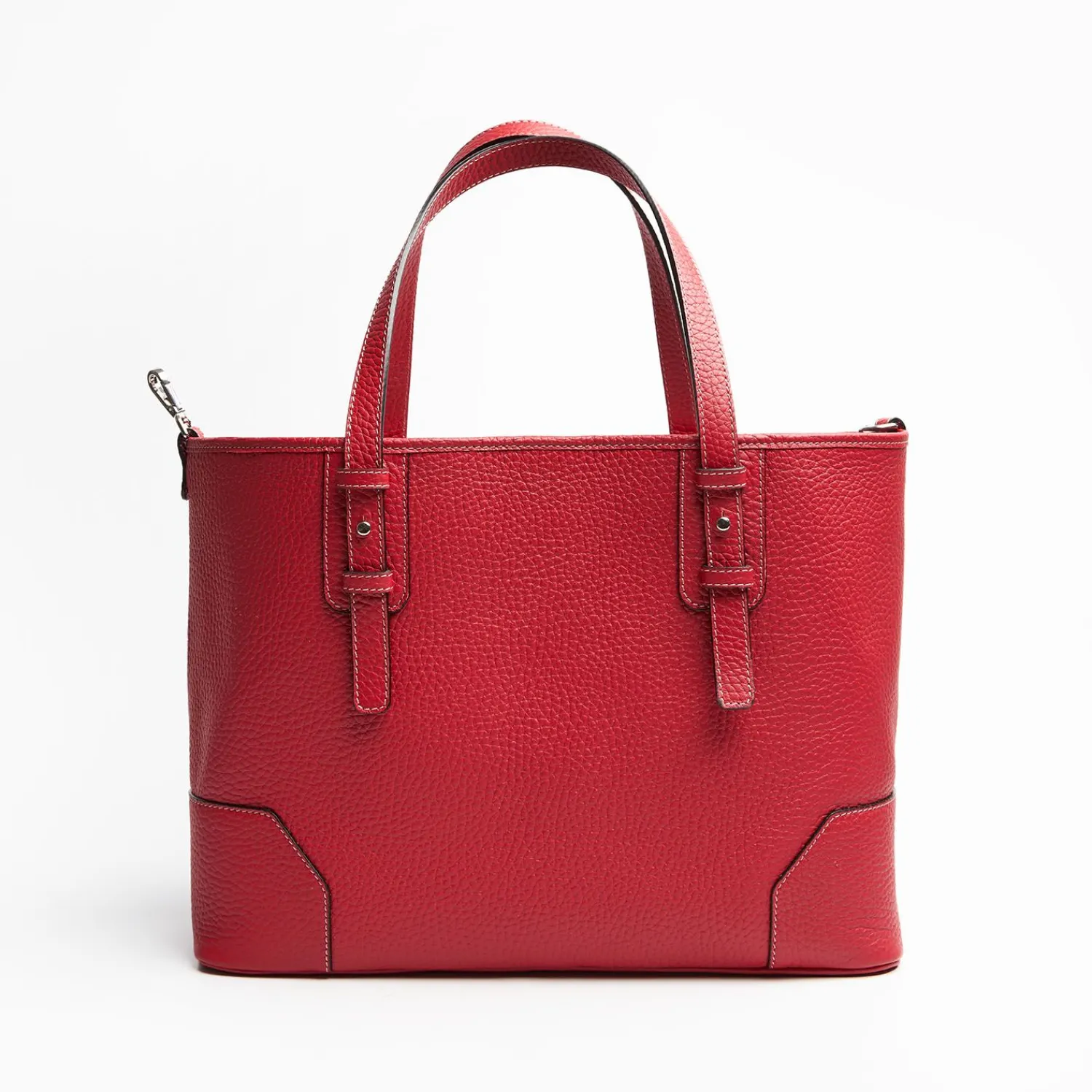 Red Textured Leather Tote Bag>E.Marinella Sale