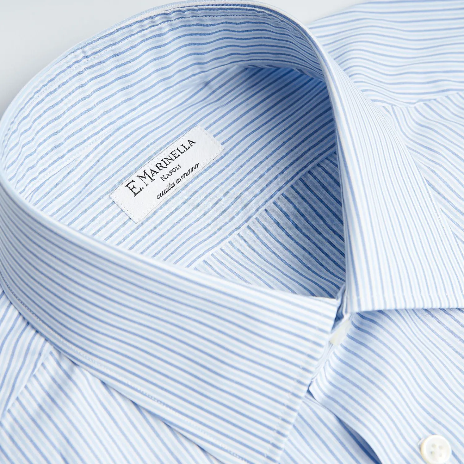 Regular Double Line Cotton Classic Shirt>E.Marinella Store