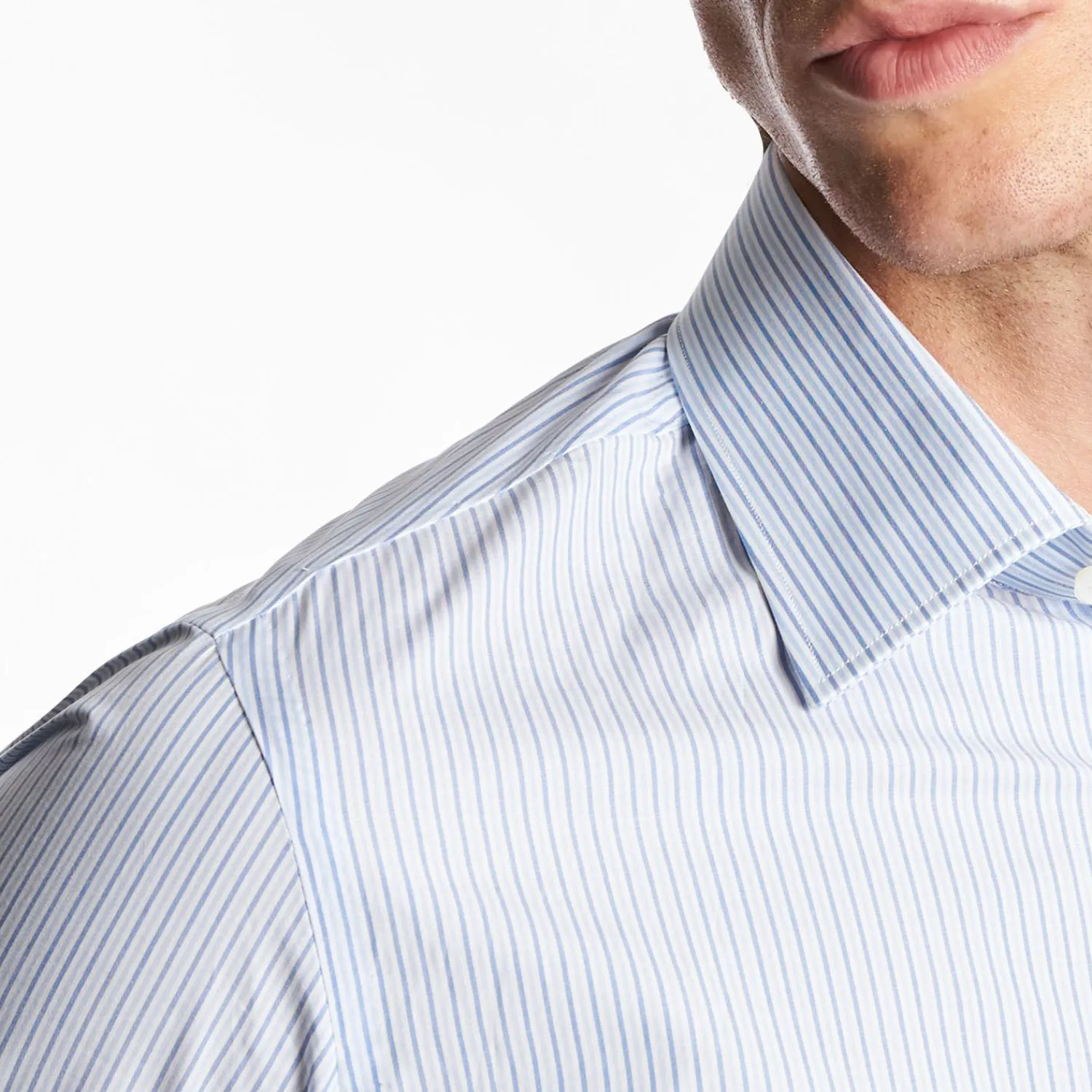 Regular Double Line Cotton Classic Shirt>E.Marinella Store