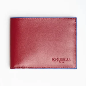 Ruby Red Leather Horizontal Wallet>E.Marinella Discount