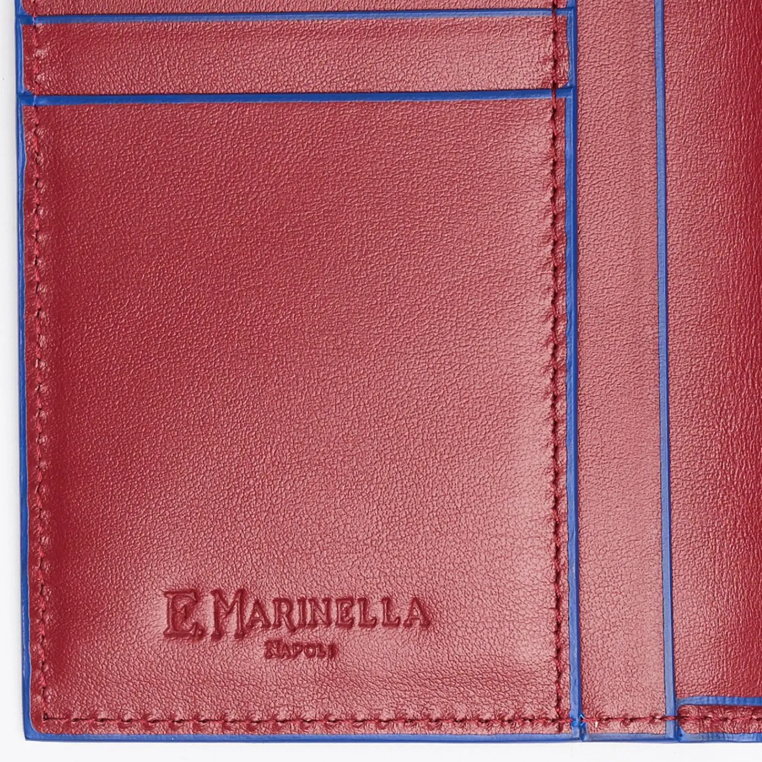Ruby Red Leather Vertical Wallet>E.Marinella Best Sale