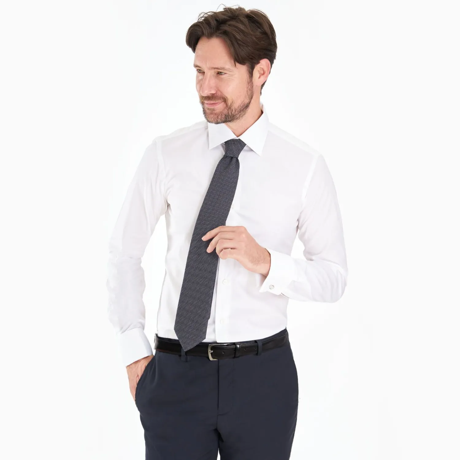 Slim Double Cuff Formal Shirt In Cotton>E.Marinella Fashion