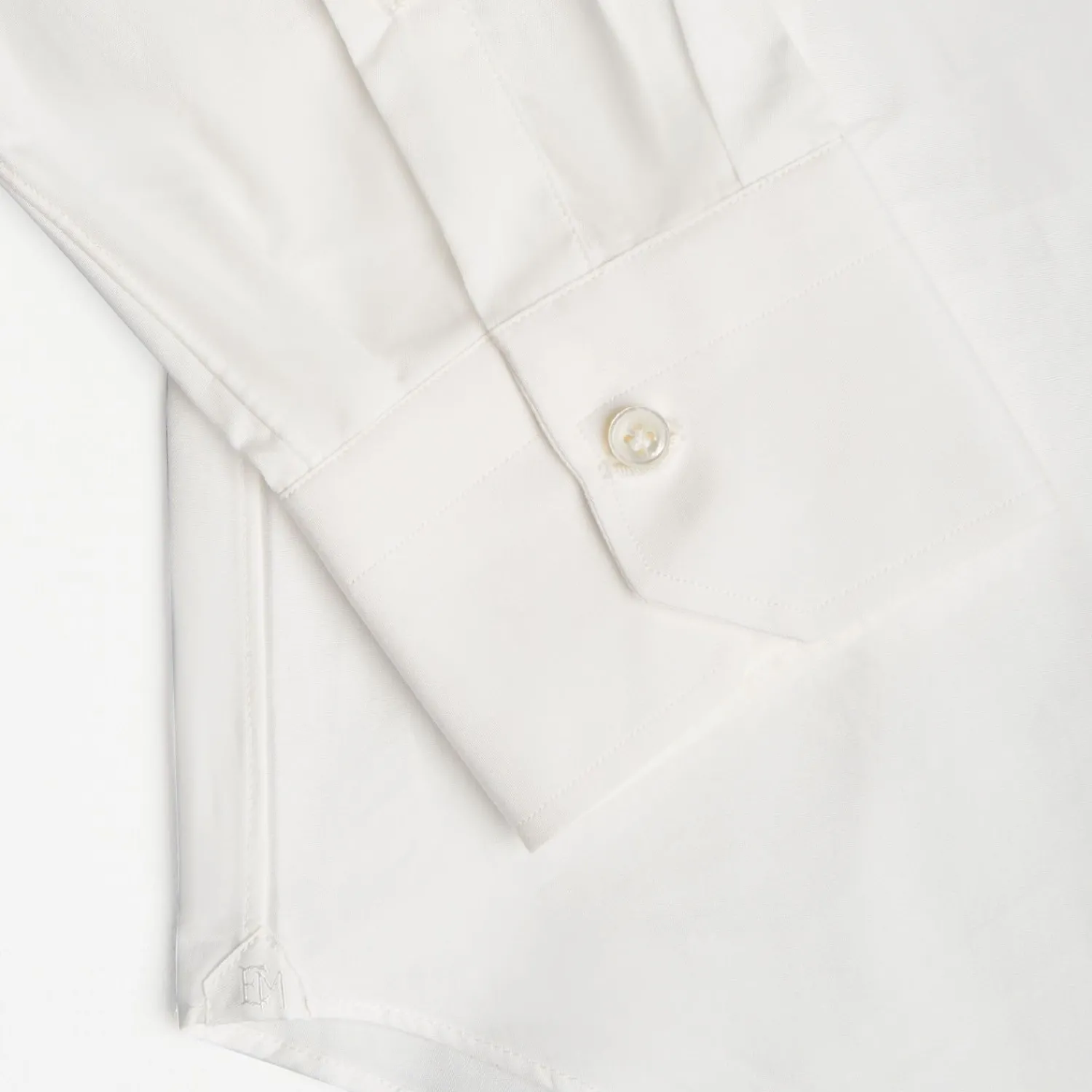 Slim White Cotton Classic Shirt>E.Marinella Online