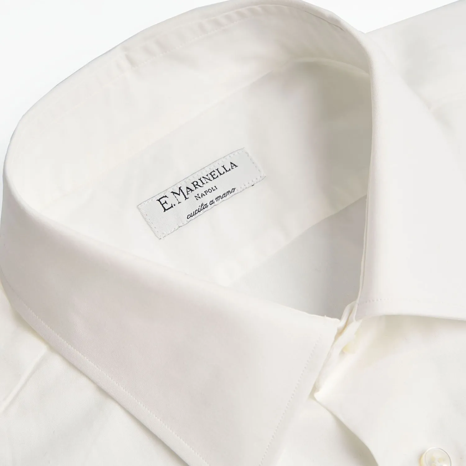 Slim White Cotton Classic Shirt>E.Marinella Online