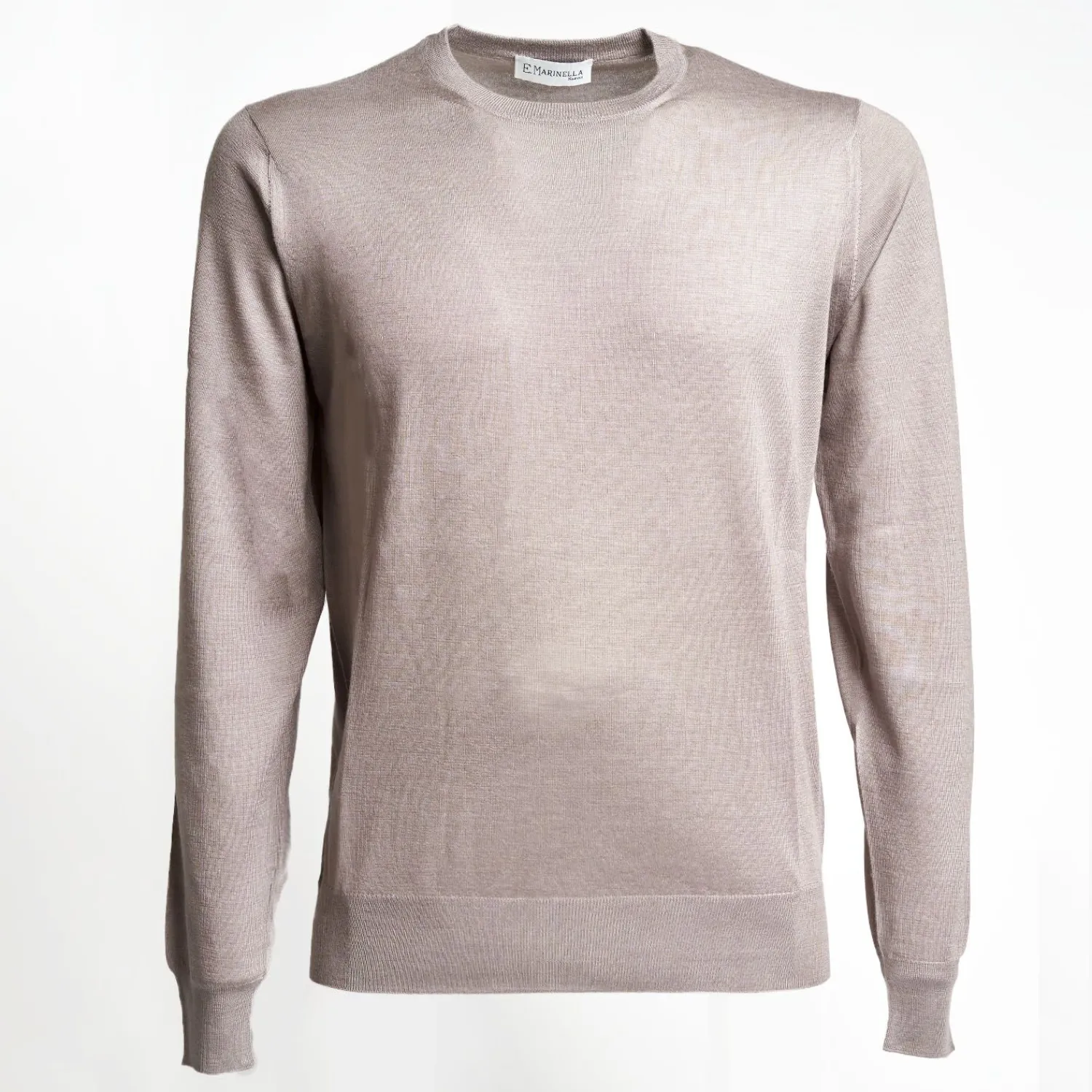 Taupe Coulor Cashmere And Silk Sweater>E.Marinella Best Sale
