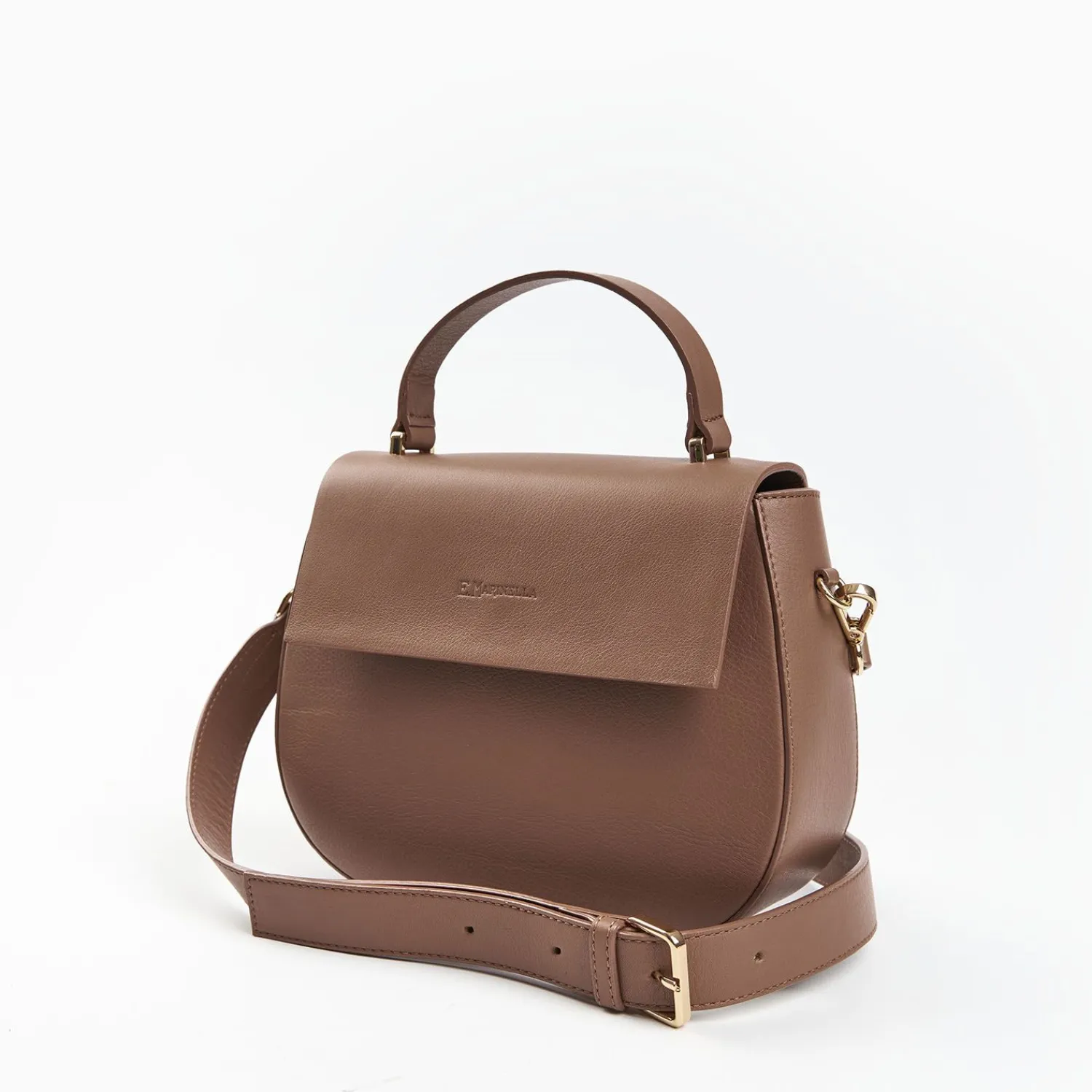 Taupe Smooth Leather Cleo Bag>E.Marinella Best Sale
