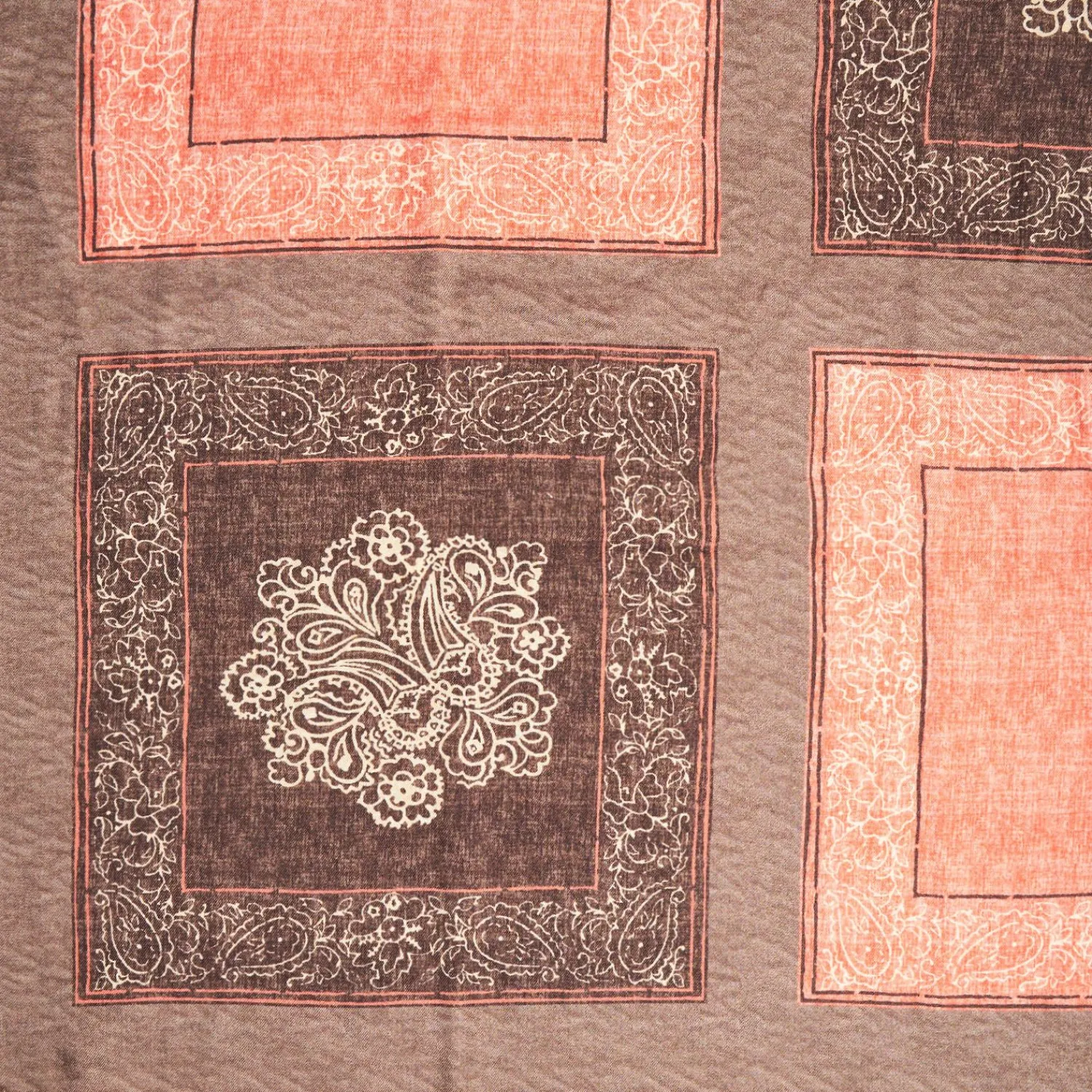 Taupe Wool And Silk Stole - Alternate Checks>E.Marinella Fashion
