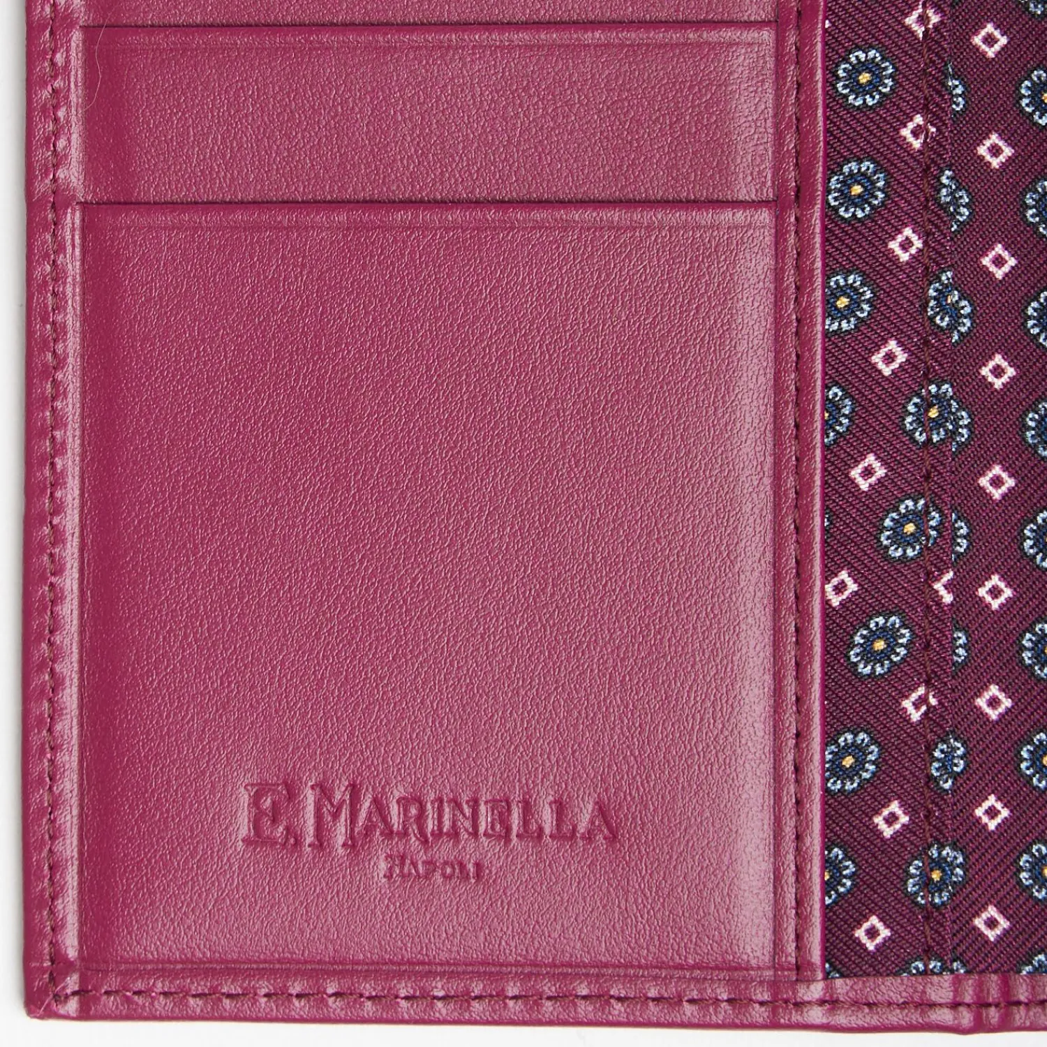 Violet Vertical Wallet In Silk And Leather>E.Marinella Fashion