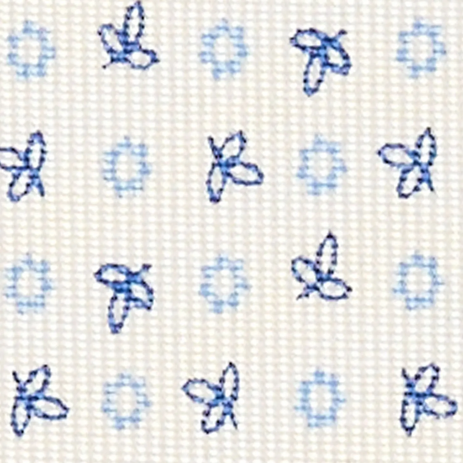 White 9 Fold Sartorial Silk Tie Small Flower Pattern>E.Marinella Discount
