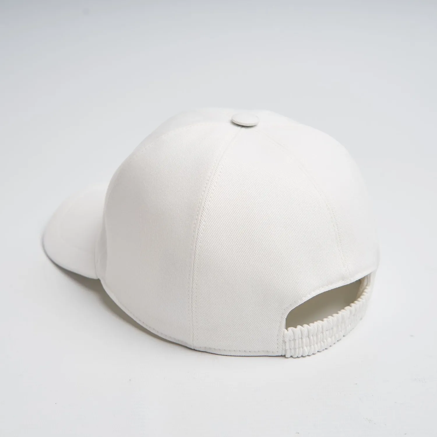 White Cotton Baseball Cap>E.Marinella Store