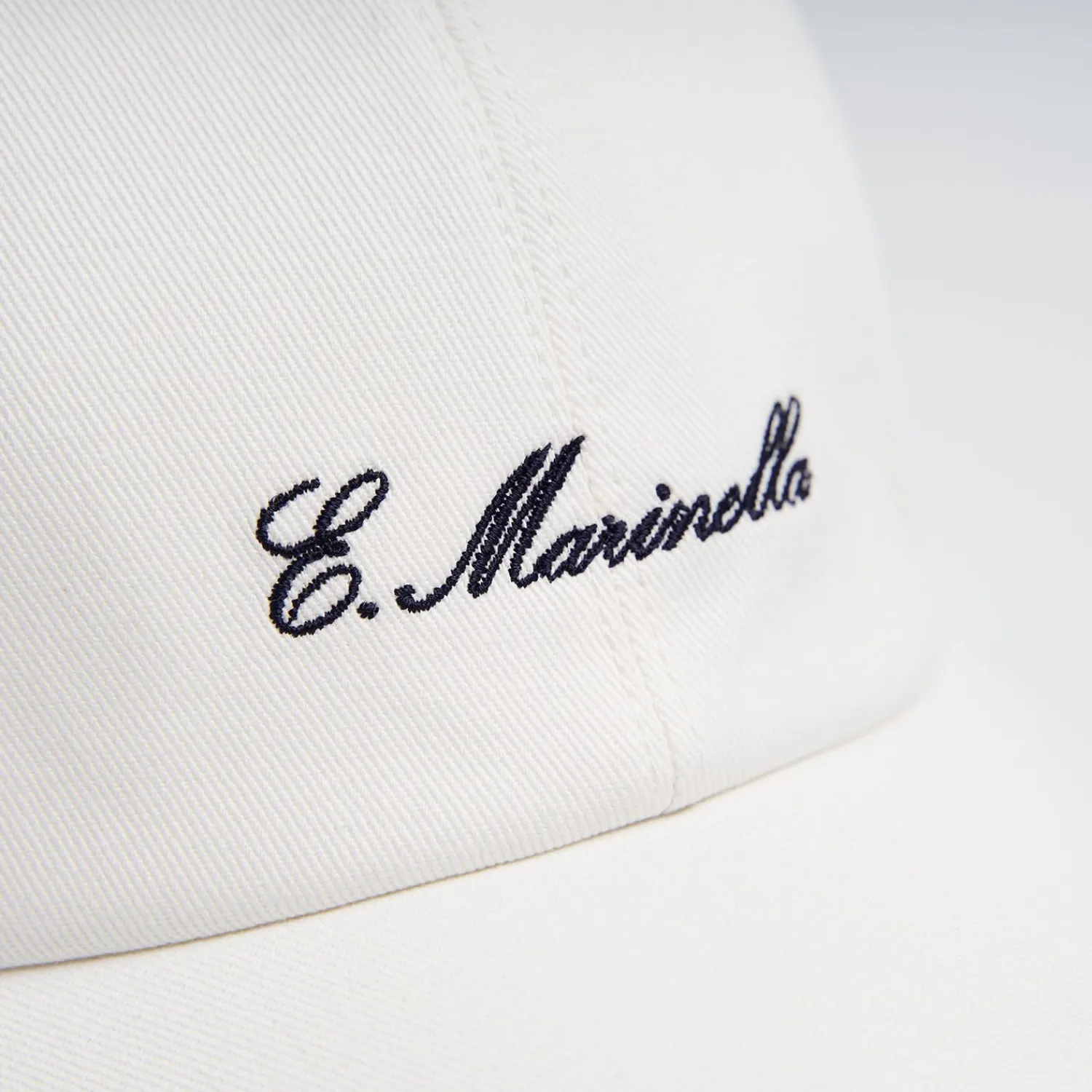 White Cotton Baseball Cap>E.Marinella Store