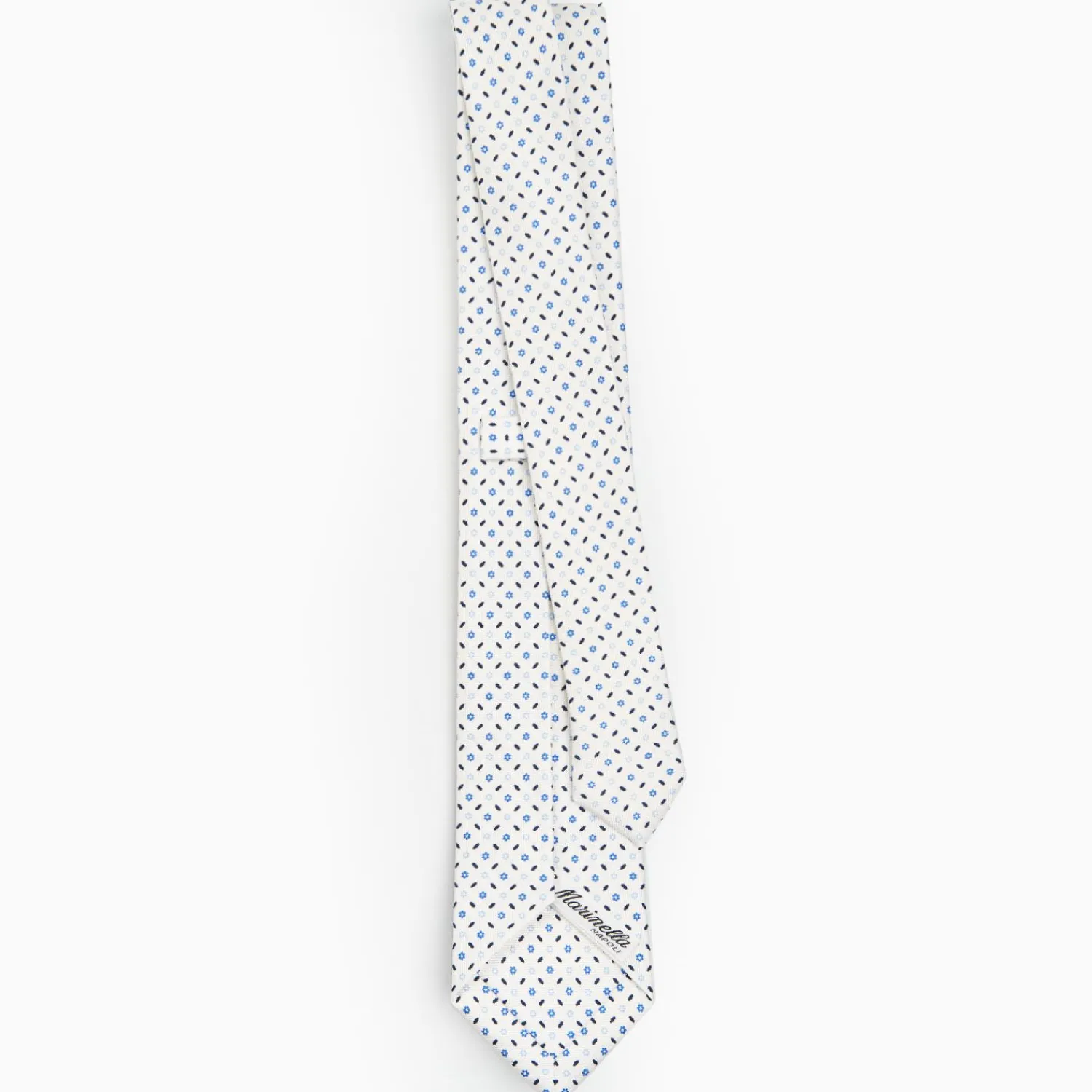 White Sartorial 7 Cm Silk Tie - Small Flower Pattern>E.Marinella Fashion