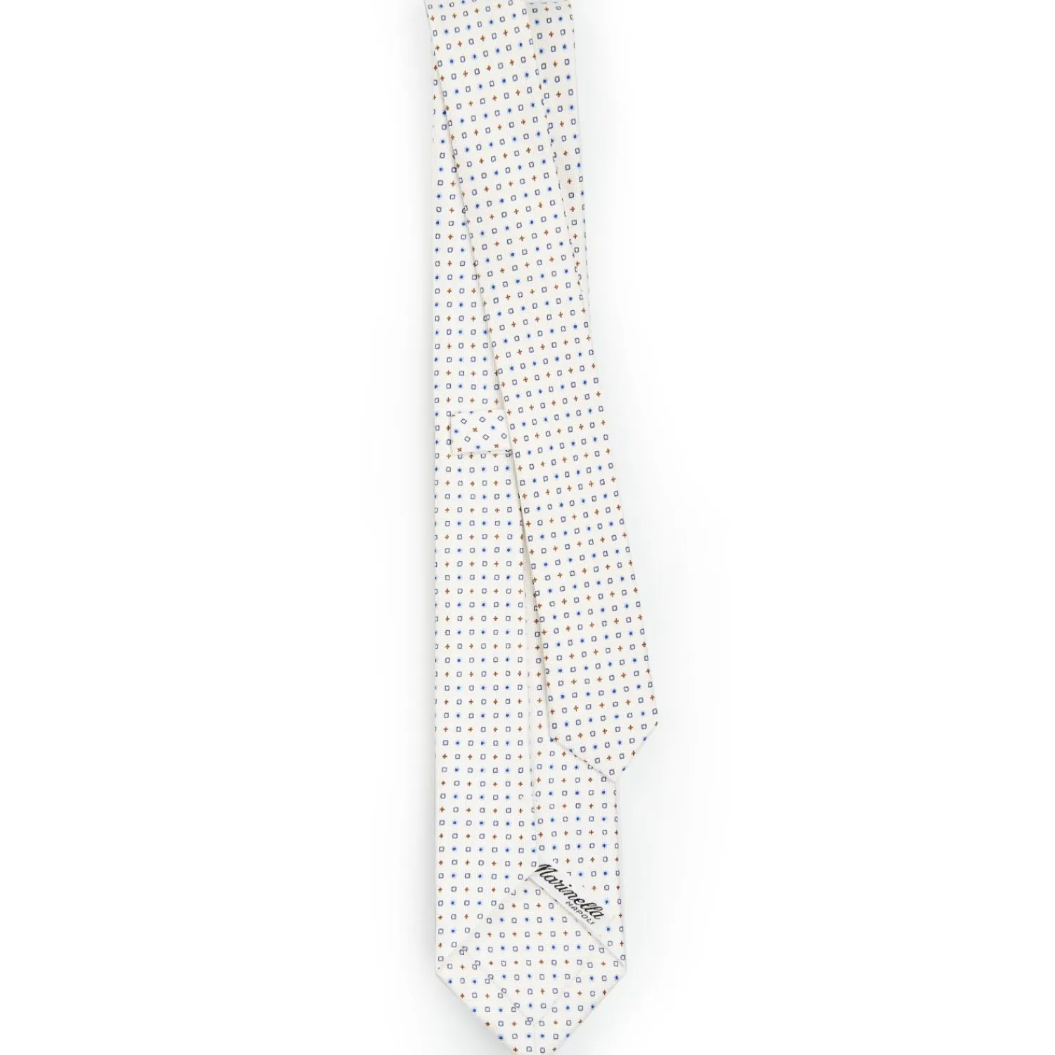 White Sartorial 7 Cm Silk Tie - Small Flower Pattern>E.Marinella Outlet
