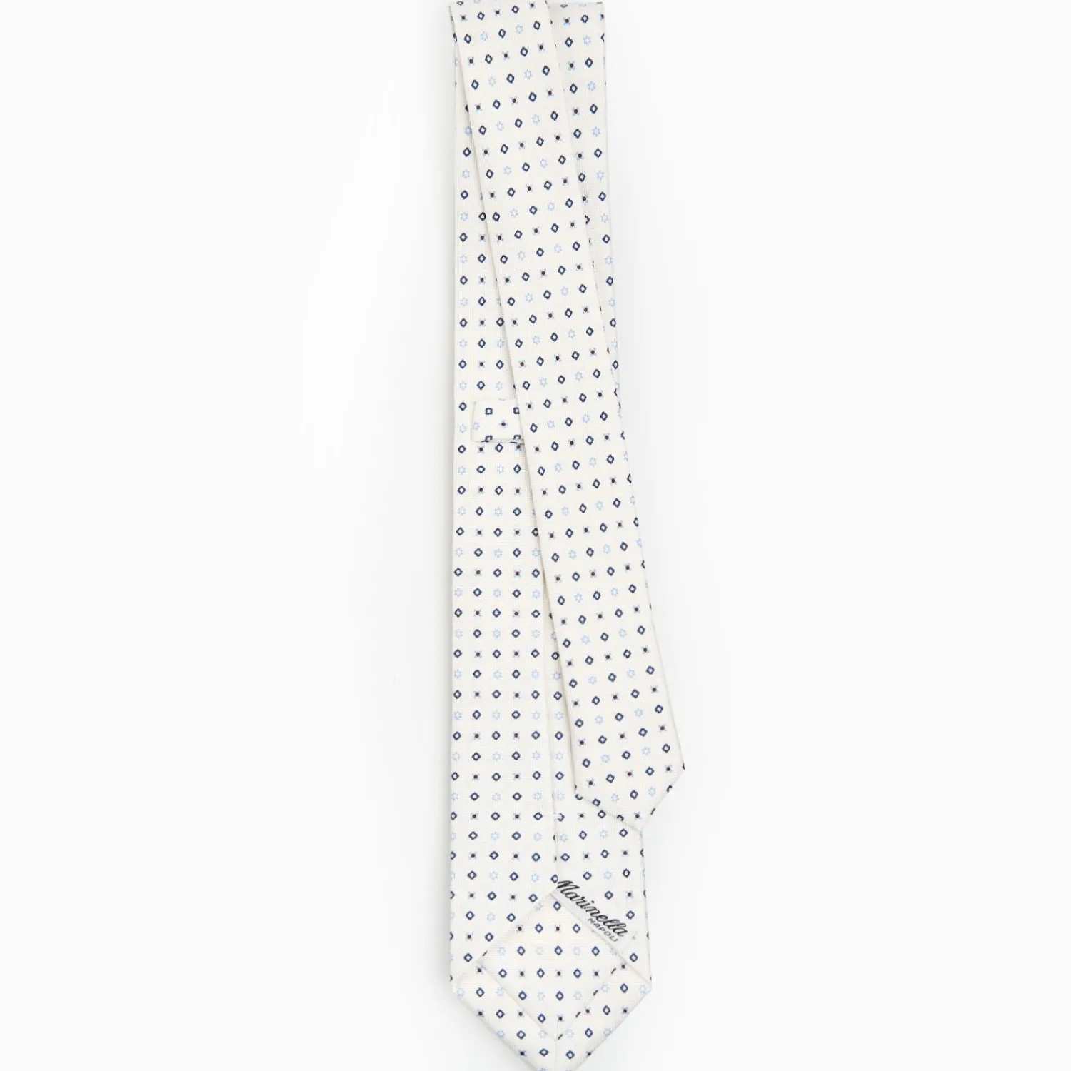 White Sartorial 7 Cm Silk Tie - Small Flower Pattern>E.Marinella Fashion