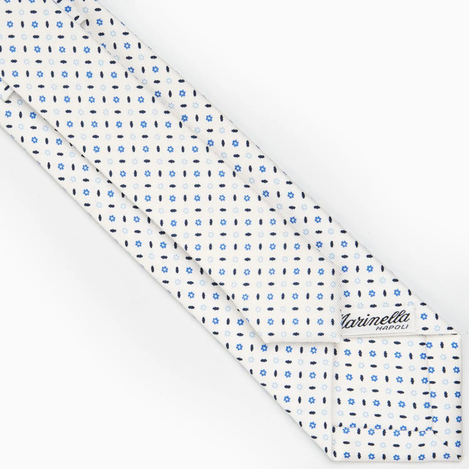 White Sartorial 7 Cm Silk Tie - Small Flower Pattern>E.Marinella Fashion