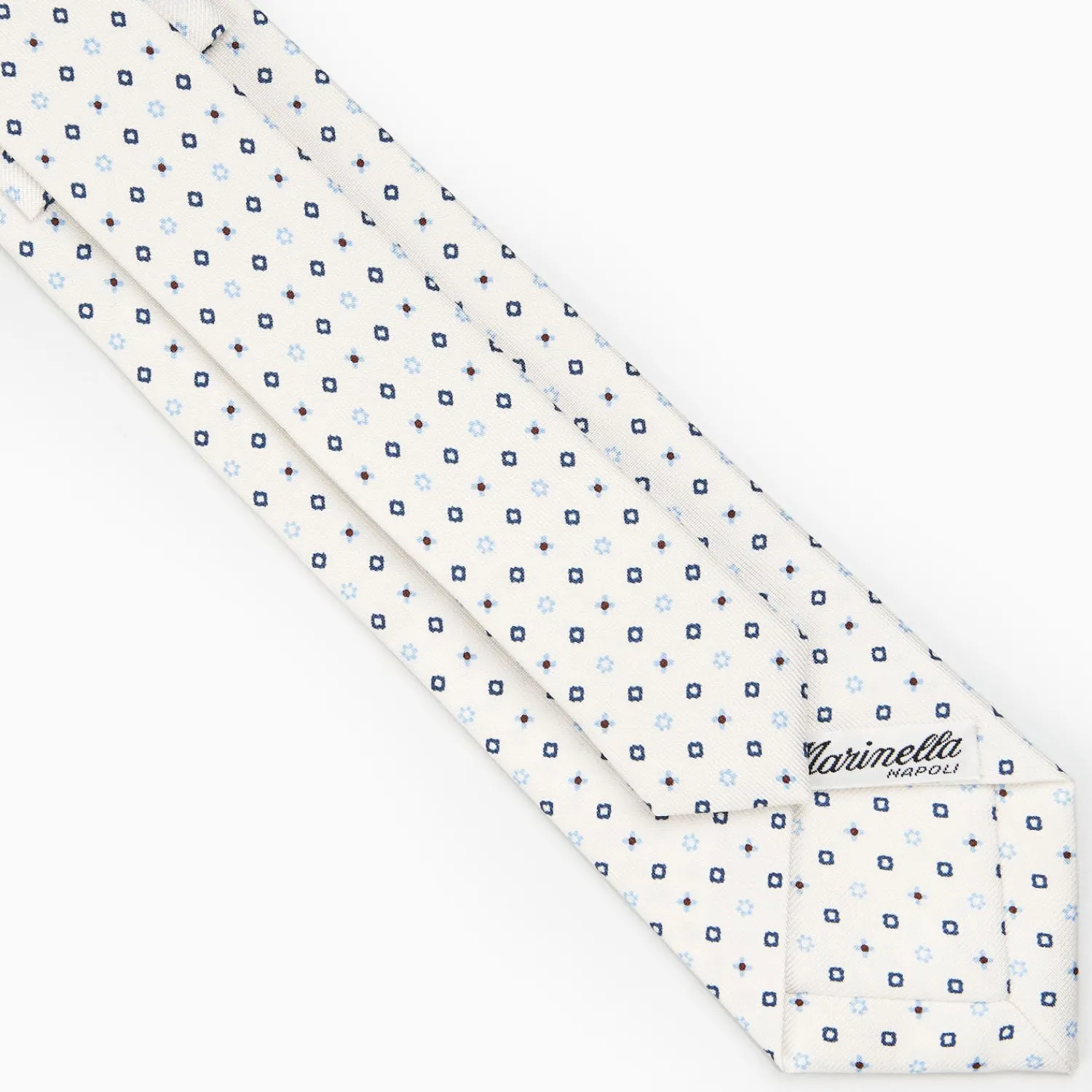 White Sartorial 7 Cm Silk Tie - Small Flower Pattern>E.Marinella Fashion