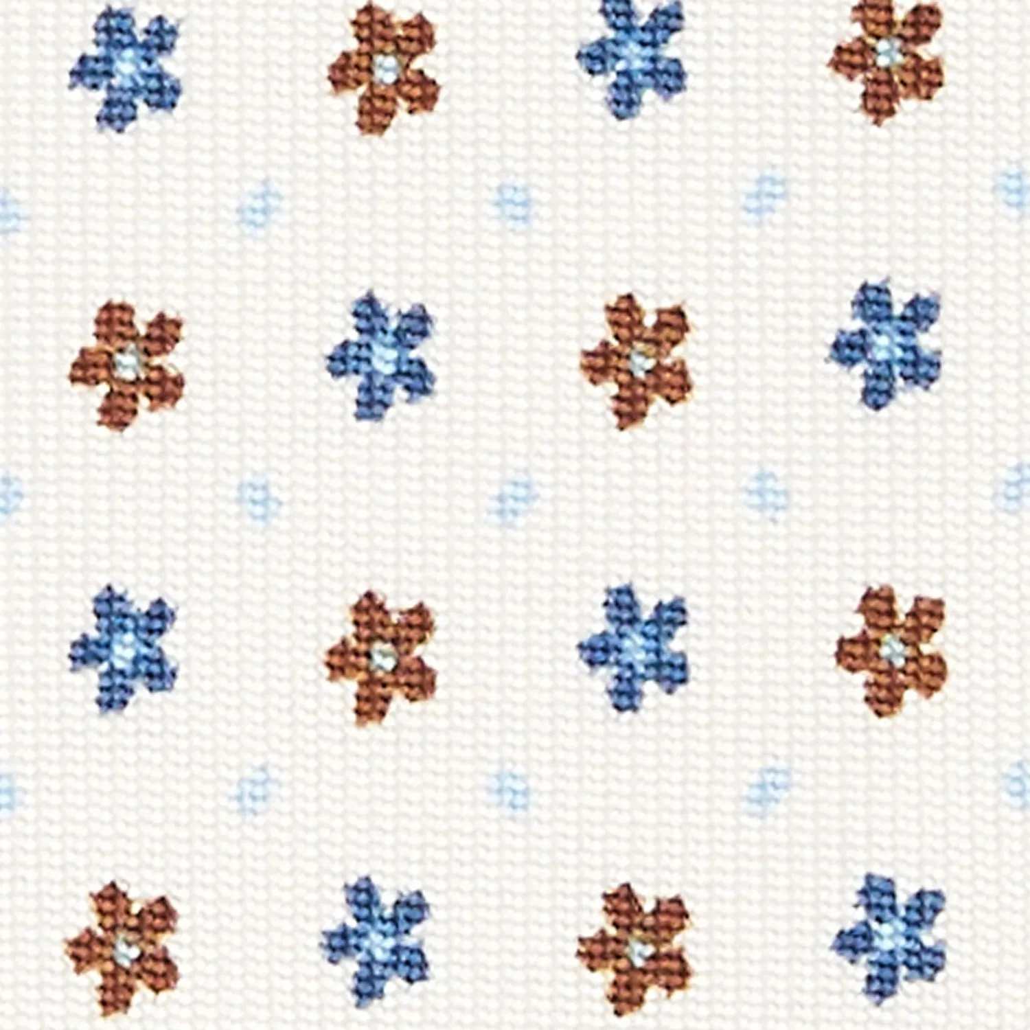 White Sartorial 7 Cm Silk Tie - Small Flower Pattern>E.Marinella Flash Sale