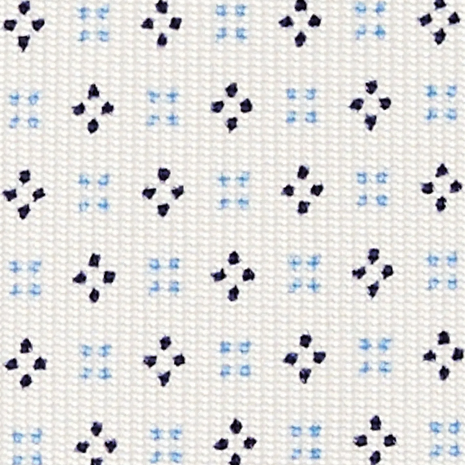 White Sartorial Classic Silk Tie - Small Flower Designs>E.Marinella Hot