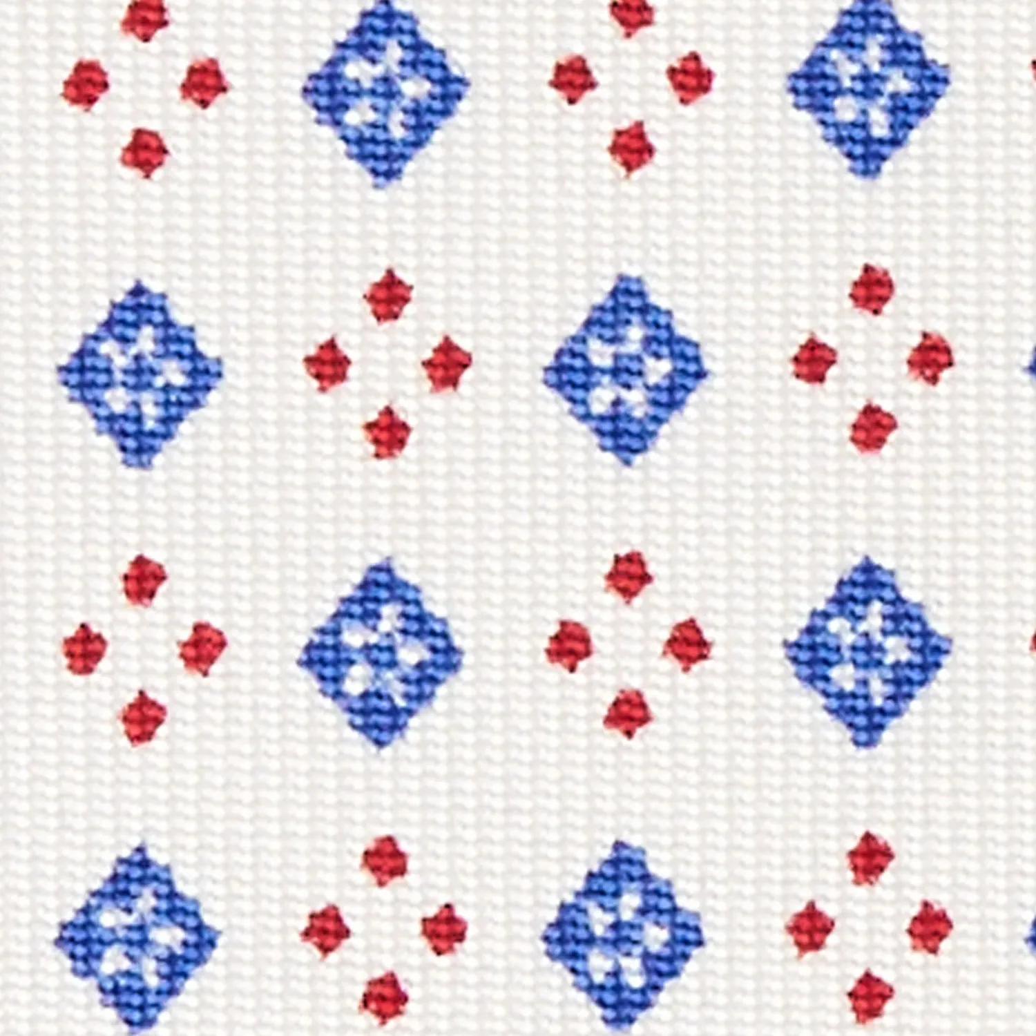 White Sartorial Classic Silk Tie - Small Flower Pattern>E.Marinella Best Sale
