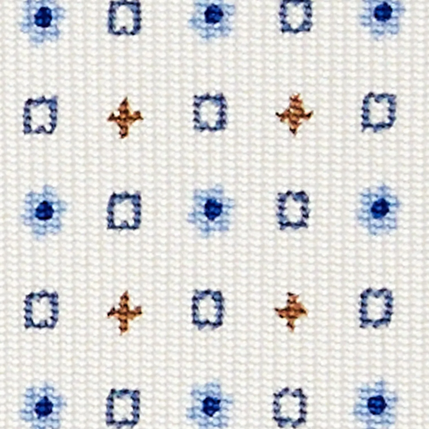 White Sartorial Classic Silk Tie - Small Flower Pattern>E.Marinella Flash Sale