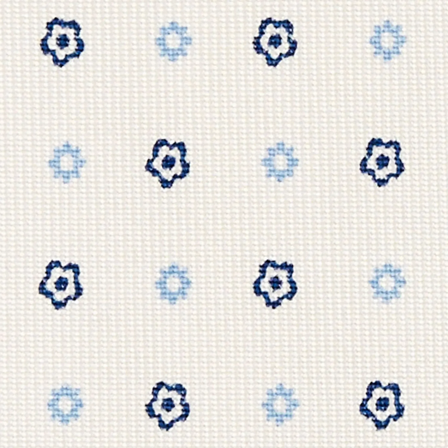 White Sartorial Classic Silk Tie - Small Flower Pattern>E.Marinella Online