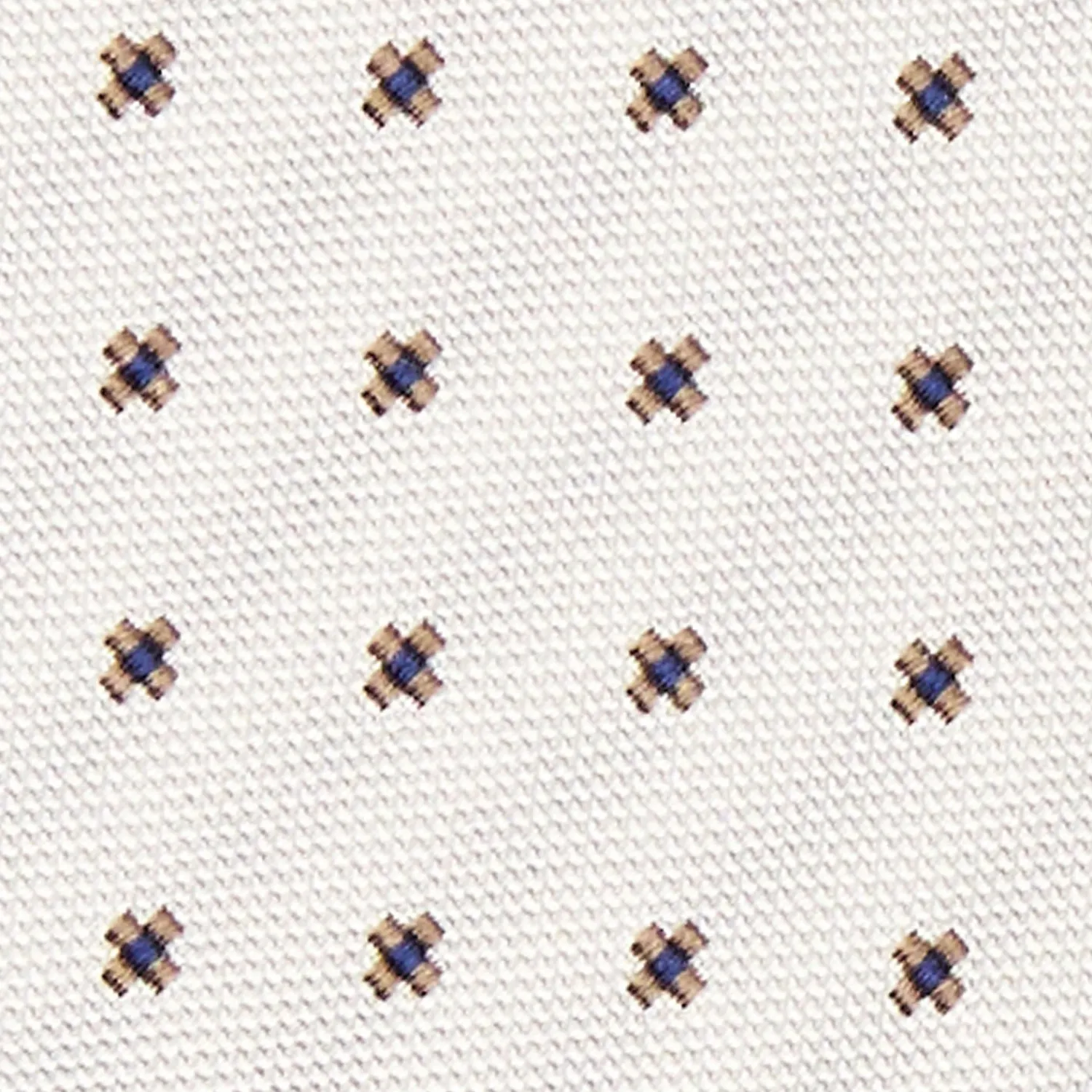 White Sartorial Jacquard Silk Tie - Small Flower Designs>E.Marinella Shop