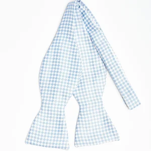 White Silk Bowtie To Self-Tie - Small Geometric Pattern>E.Marinella Cheap