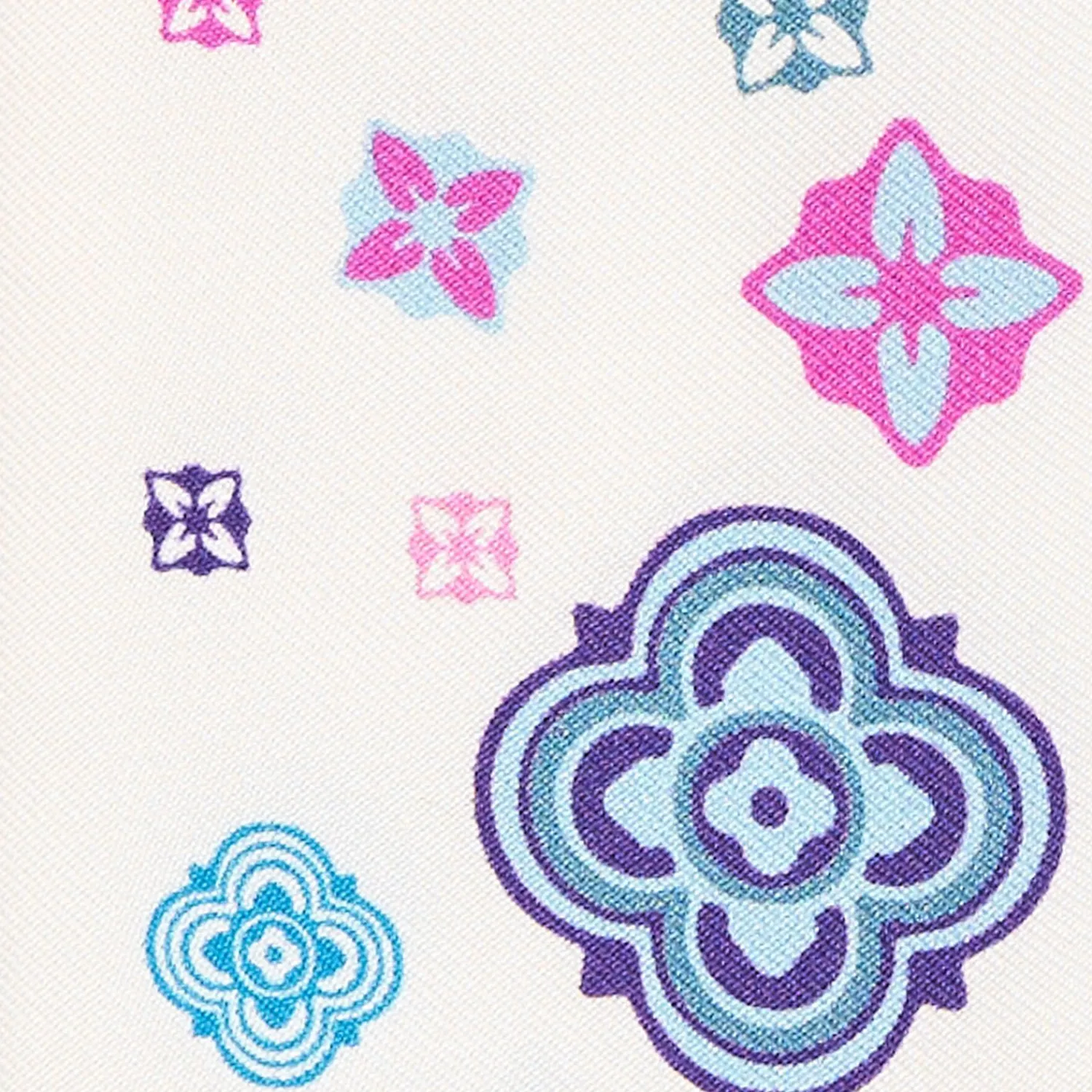 White Silk Twilly World Of Archivio Flowers 1961>E.Marinella Best Sale