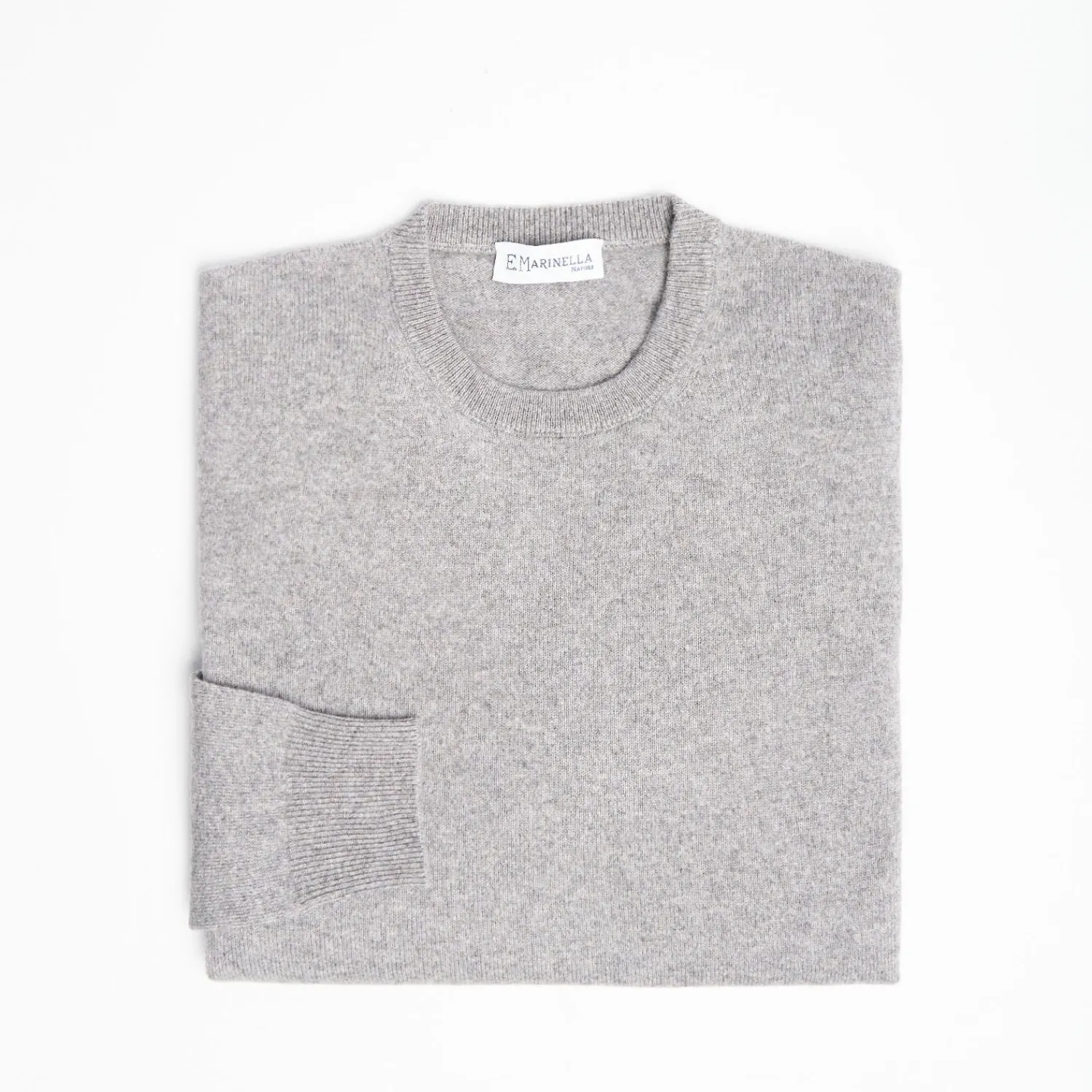 Wool And Cashmere Crewneck Sweater - Gray>E.Marinella Cheap