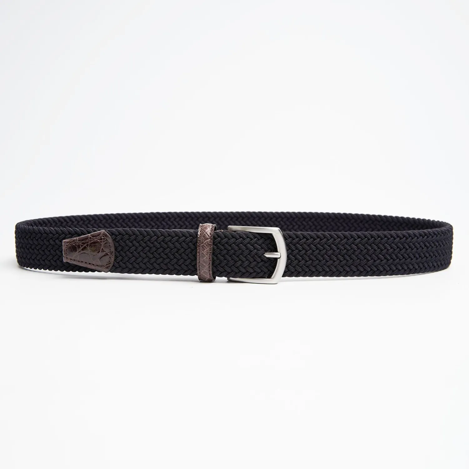 Woven Stretch Belt With Alligator Trims>E.Marinella Clearance