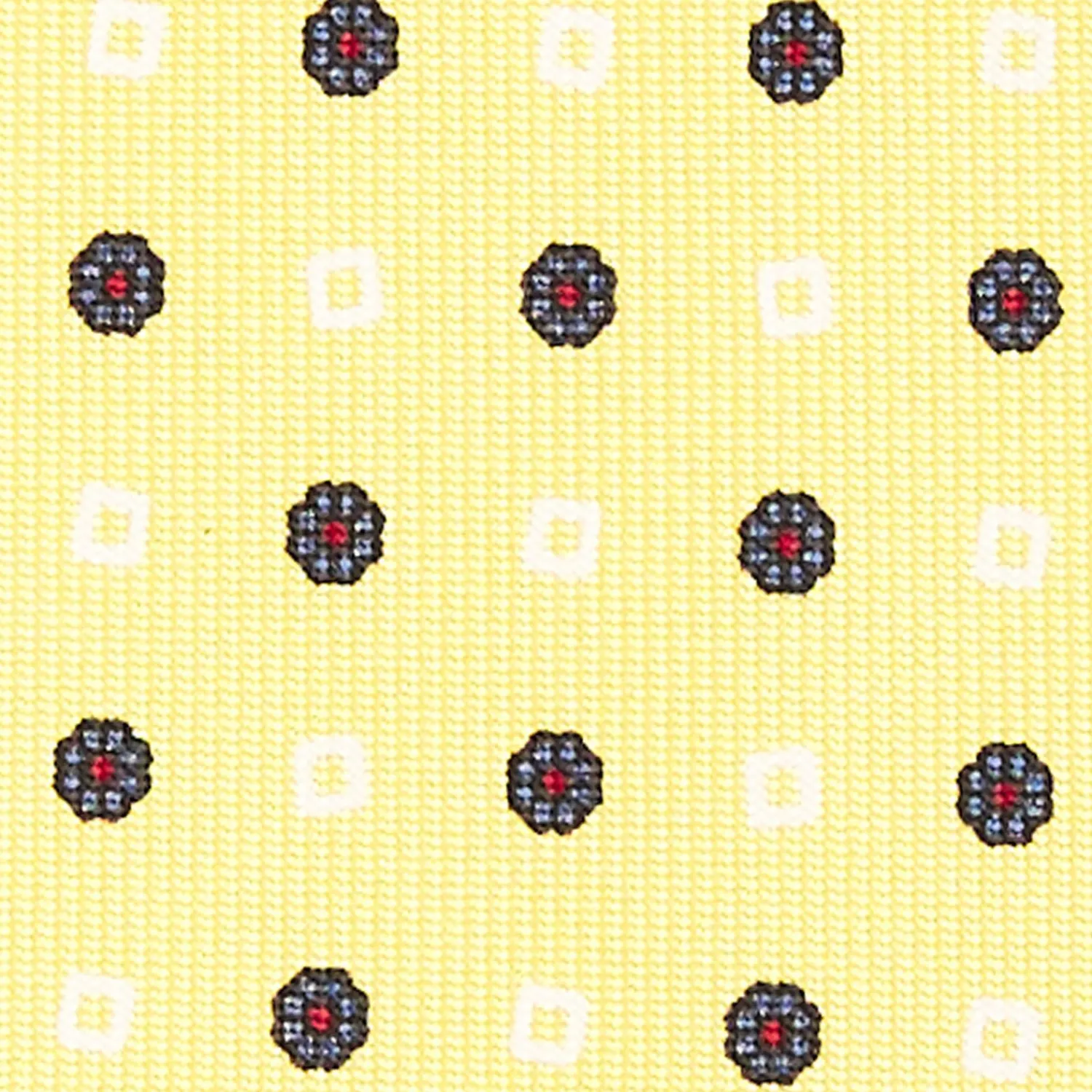Yellow Extra Long Sartorial Silk Tie Small Flower Pattern>E.Marinella Fashion