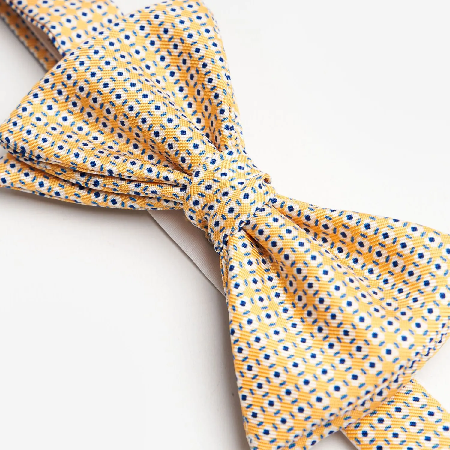 Yellow Pre-Knotted Bowtie - Small Geometric Pattern>E.Marinella Outlet