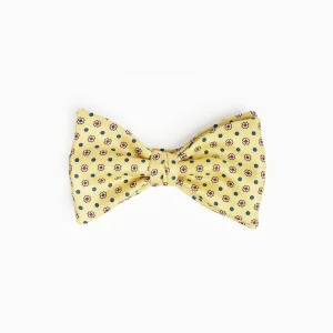 Yellow Pre-Knotted Silk Bowtie - Small Flower Pattern>E.Marinella Discount