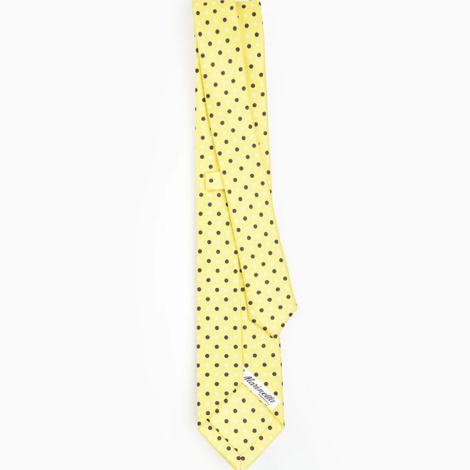 Yellow Sartorial 7 Cm Silk Tie - Small Flower Pattern>E.Marinella Store