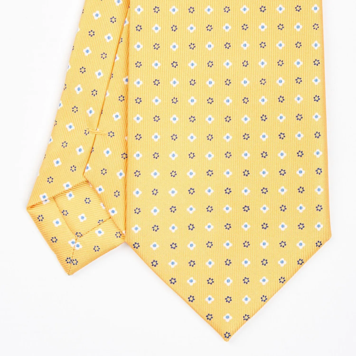 Yellow Sartorial Classic Silk Tie - Small Flower Designs>E.Marinella Hot
