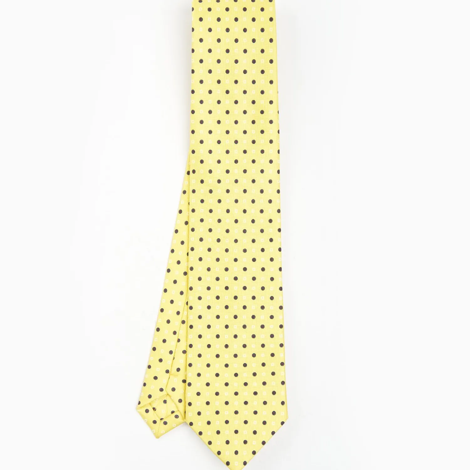 Yellow Sartorial Classic Silk Tie - Small Flower Pattern>E.Marinella Hot