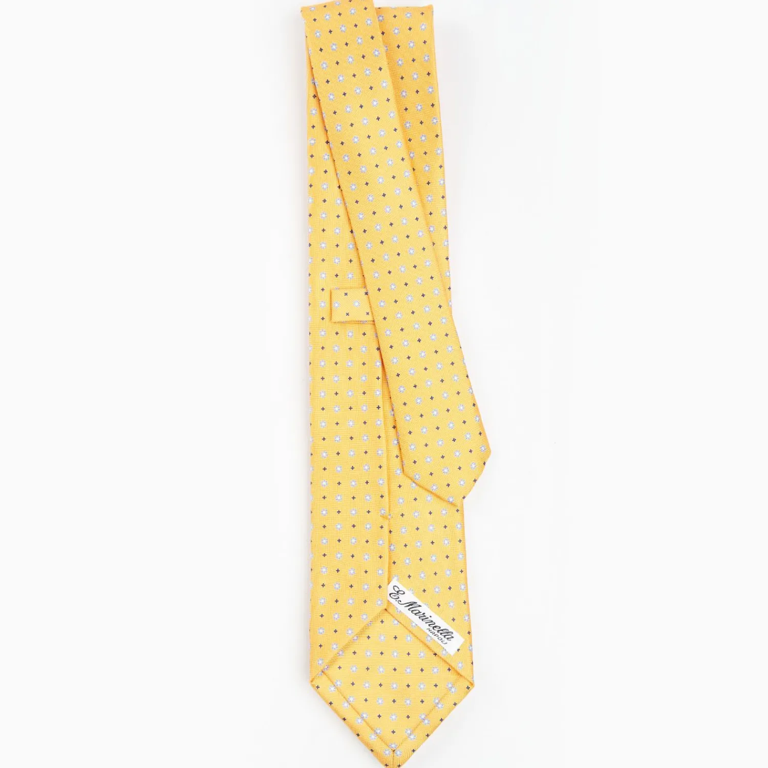 Yellow Sartorial Classic Silk Tie - Small Flower Pattern>E.Marinella Fashion