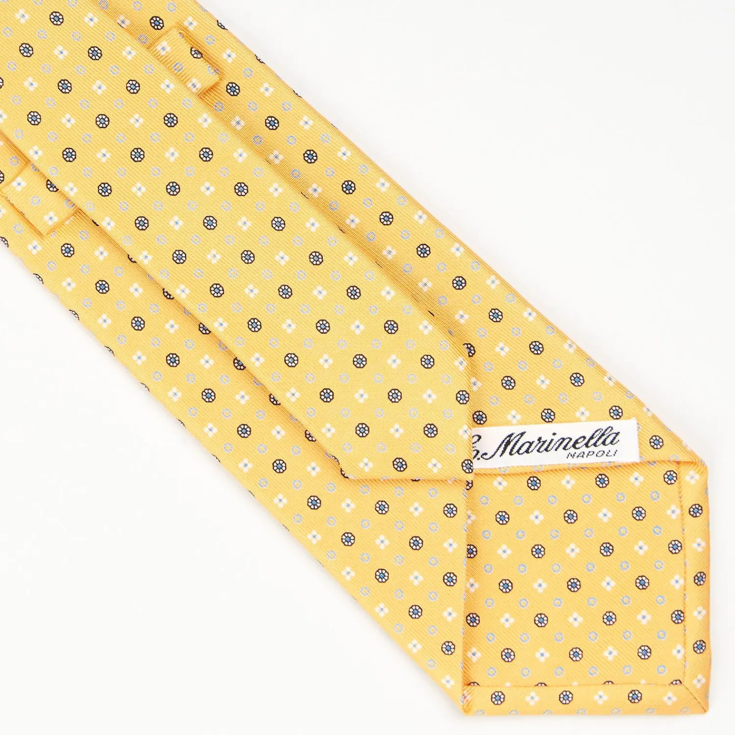 Yellow Sartorial Classic Silk Tie - Small Flower Pattern>E.Marinella Cheap