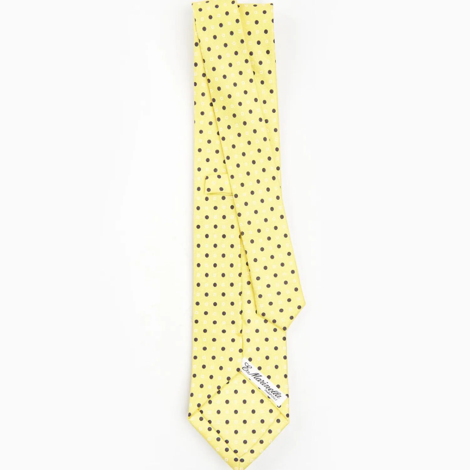 Yellow Sartorial Classic Silk Tie - Small Flower Pattern>E.Marinella Hot