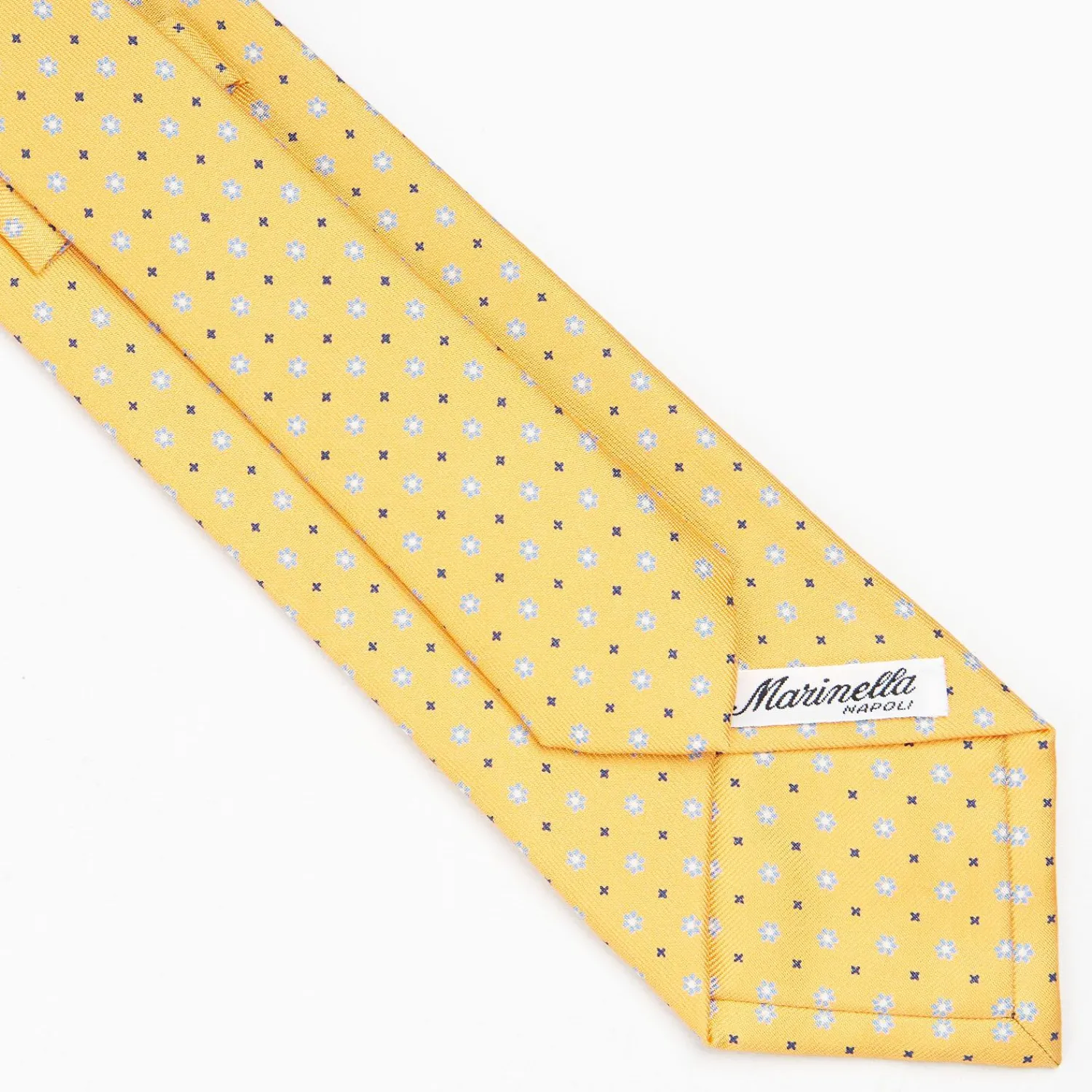 Yellow Sartorial Classic Silk Tie - Small Flower Pattern>E.Marinella Fashion