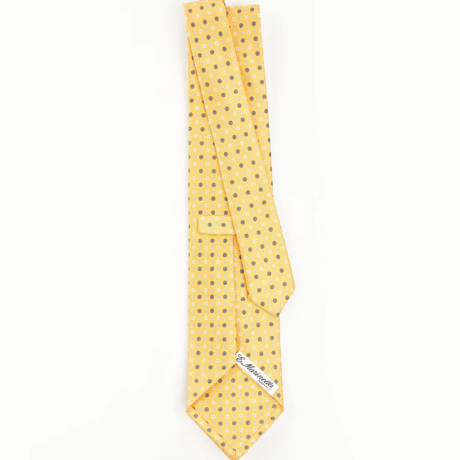 Yellow Sartorial Classic Silk Tie - Small Flower Pattern>E.Marinella Cheap